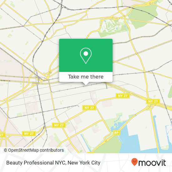 Beauty Professional NYC map