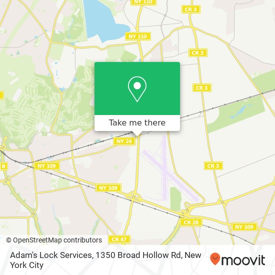 Adam's Lock Services, 1350 Broad Hollow Rd map