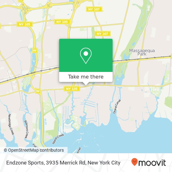 Endzone Sports, 3935 Merrick Rd map