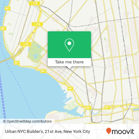 Urban NYC Builder's, 21st Ave map