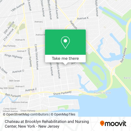 Mapa de Chateau at Brooklyn Rehabilitation and Nursing Center