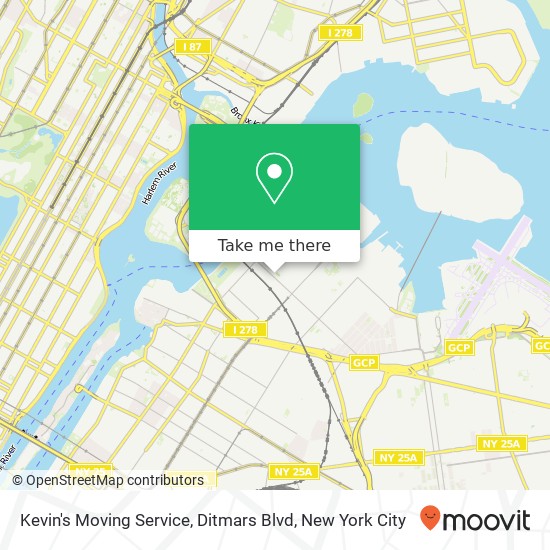 Kevin's Moving Service, Ditmars Blvd map