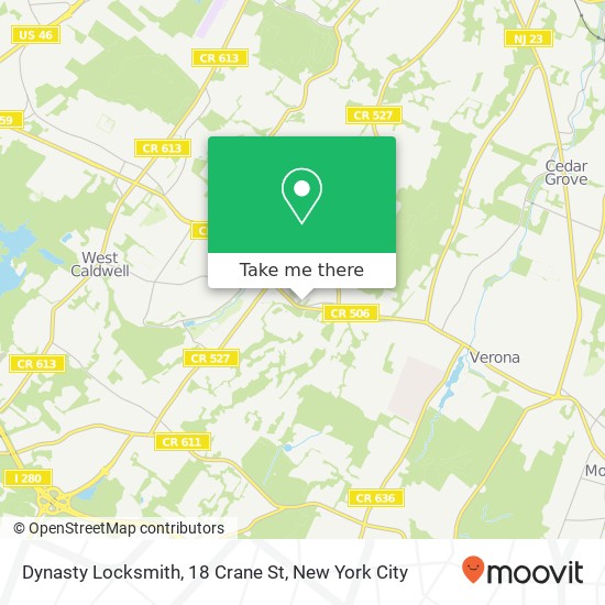 Dynasty Locksmith, 18 Crane St map