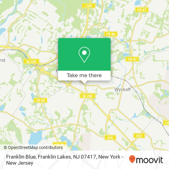 Franklin Blue, Franklin Lakes, NJ 07417 map