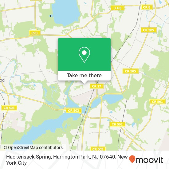 Mapa de Hackensack Spring, Harrington Park, NJ 07640