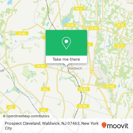 Prospect Cleveland, Waldwick, NJ 07463 map