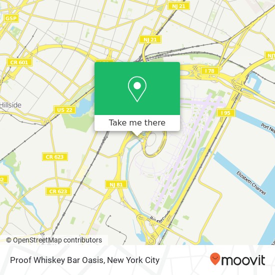 Mapa de Proof Whiskey Bar Oasis