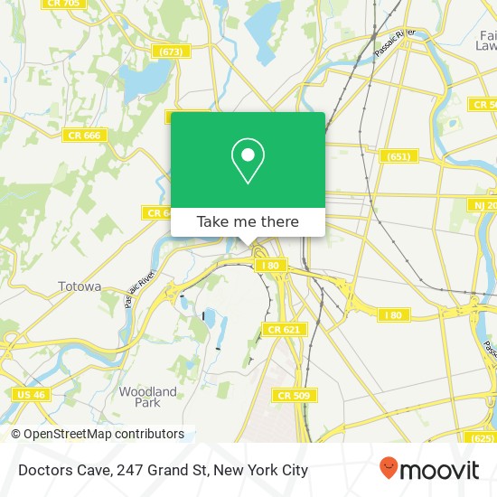 Doctors Cave, 247 Grand St map