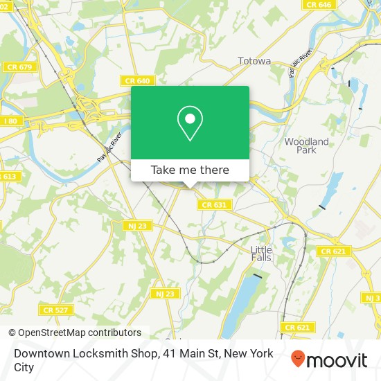 Mapa de Downtown Locksmith Shop, 41 Main St