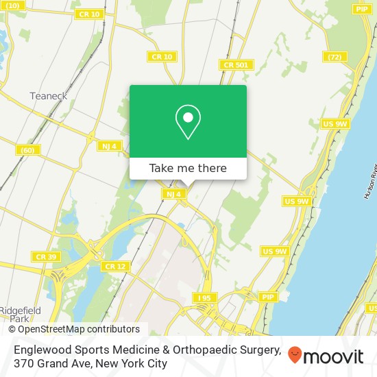 Mapa de Englewood Sports Medicine & Orthopaedic Surgery, 370 Grand Ave
