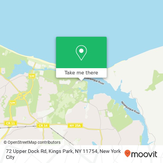Mapa de 72 Upper Dock Rd, Kings Park, NY 11754
