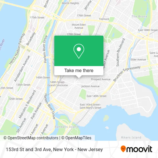 Mapa de 153rd St and 3rd Ave