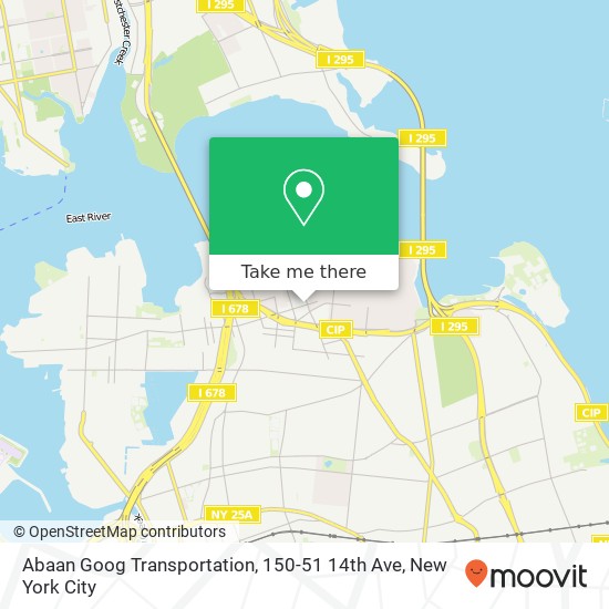 Abaan Goog Transportation, 150-51 14th Ave map
