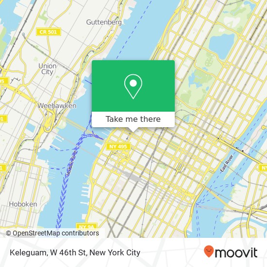 Mapa de Keleguam, W 46th St