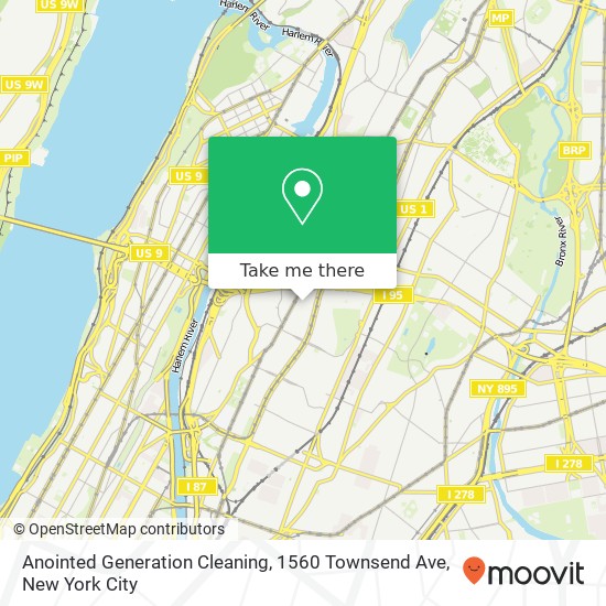 Mapa de Anointed Generation Cleaning, 1560 Townsend Ave