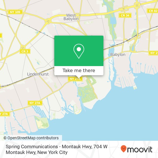 Spring Communications - Montauk Hwy, 704 W Montauk Hwy map