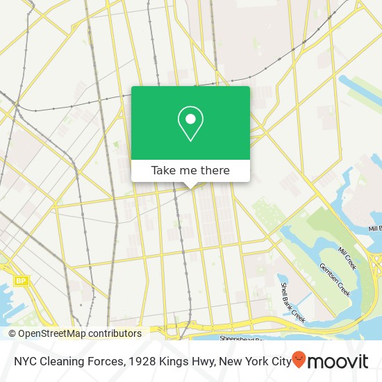 Mapa de NYC Cleaning Forces, 1928 Kings Hwy