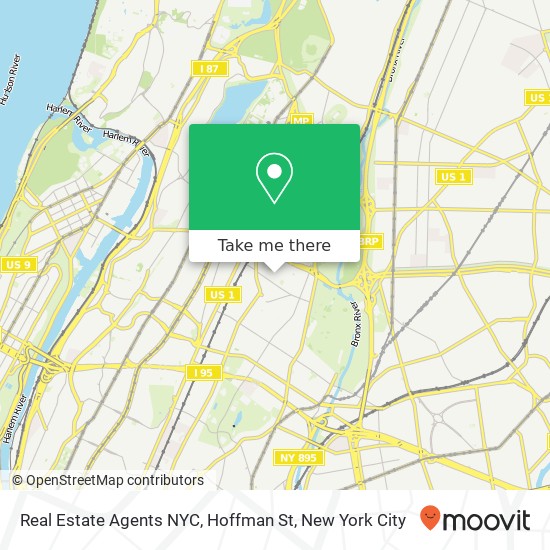 Real Estate Agents NYC, Hoffman St map