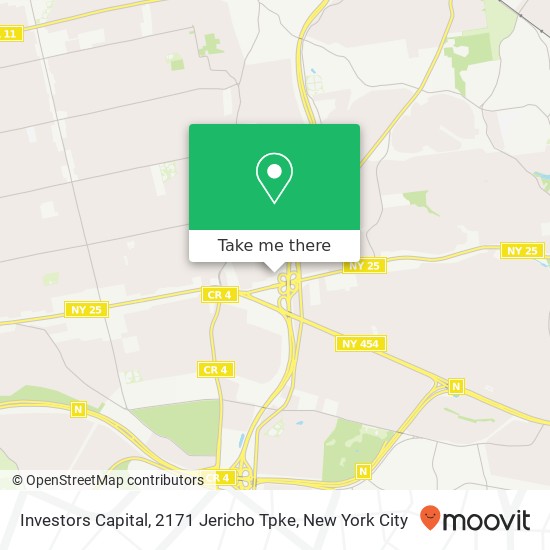 Mapa de Investors Capital, 2171 Jericho Tpke