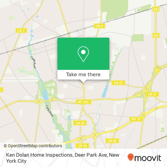 Ken Dolan Home Inspections, Deer Park Ave map