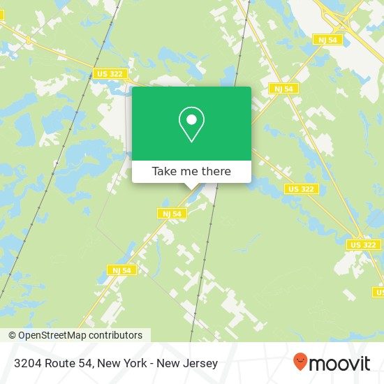 Mapa de 3204 Route 54, Williamstown, NJ 08094