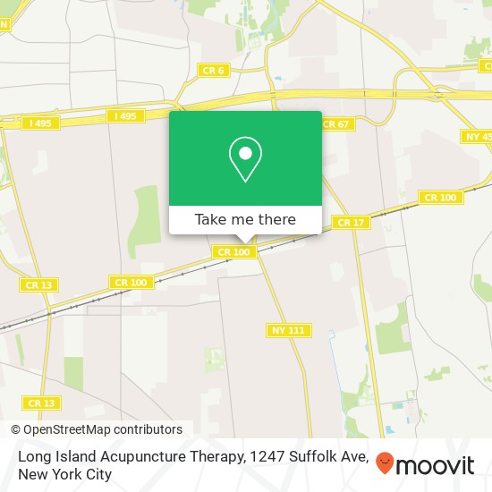 Mapa de Long Island Acupuncture Therapy, 1247 Suffolk Ave