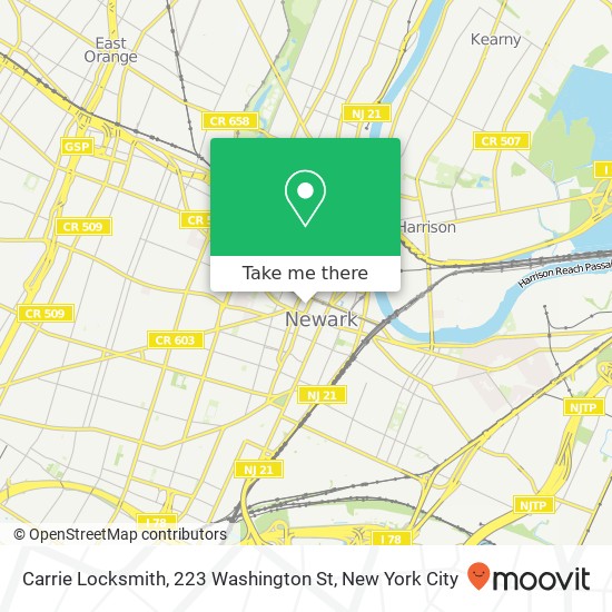 Carrie Locksmith, 223 Washington St map