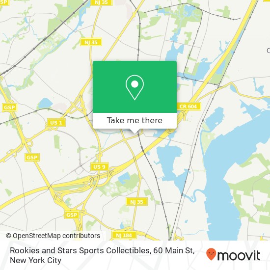 Mapa de Rookies and Stars Sports Collectibles, 60 Main St