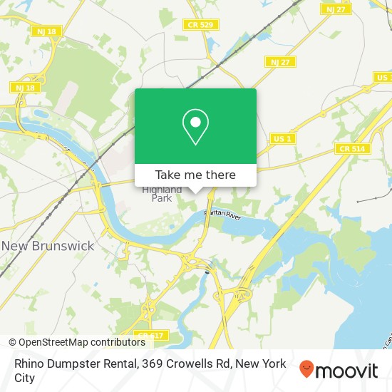 Mapa de Rhino Dumpster Rental, 369 Crowells Rd