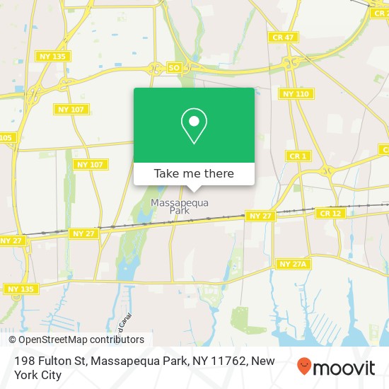 Mapa de 198 Fulton St, Massapequa Park, NY 11762