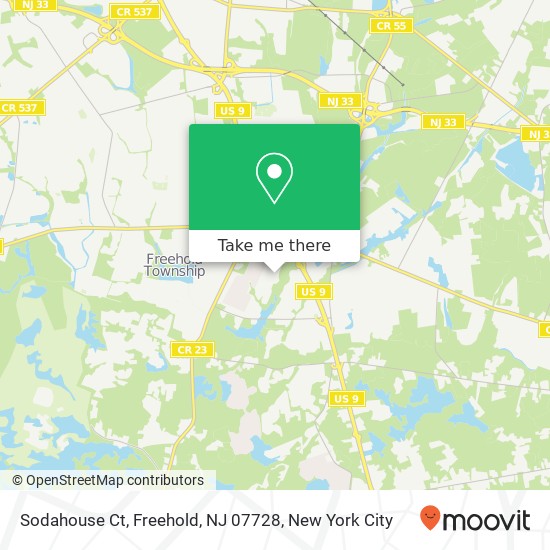 Mapa de Sodahouse Ct, Freehold, NJ 07728