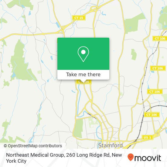 Northeast Medical Group, 260 Long Ridge Rd map
