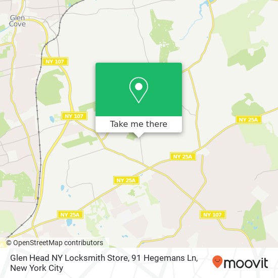 Mapa de Glen Head NY Locksmith Store, 91 Hegemans Ln