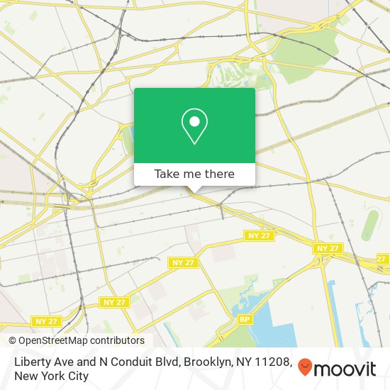 Mapa de Liberty Ave and N Conduit Blvd, Brooklyn, NY 11208