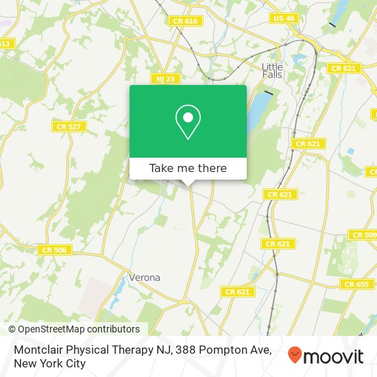 Montclair Physical Therapy NJ, 388 Pompton Ave map