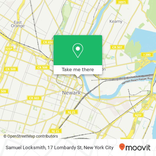 Mapa de Samuel Locksmith, 17 Lombardy St