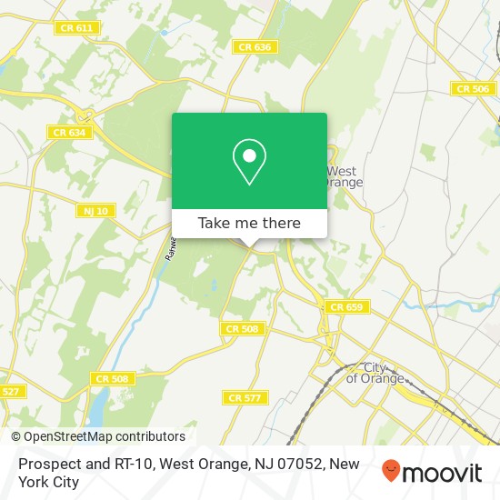 Prospect and RT-10, West Orange, NJ 07052 map