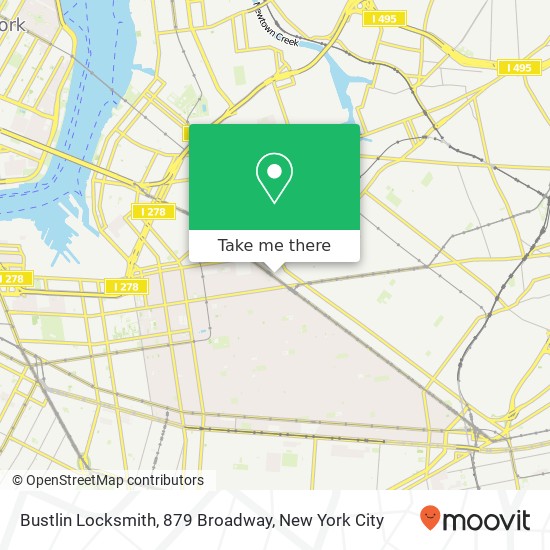 Mapa de Bustlin Locksmith, 879 Broadway