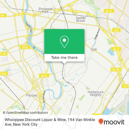 Whooppee Discount Liquor & Wine, 194 Van Winkle Ave map
