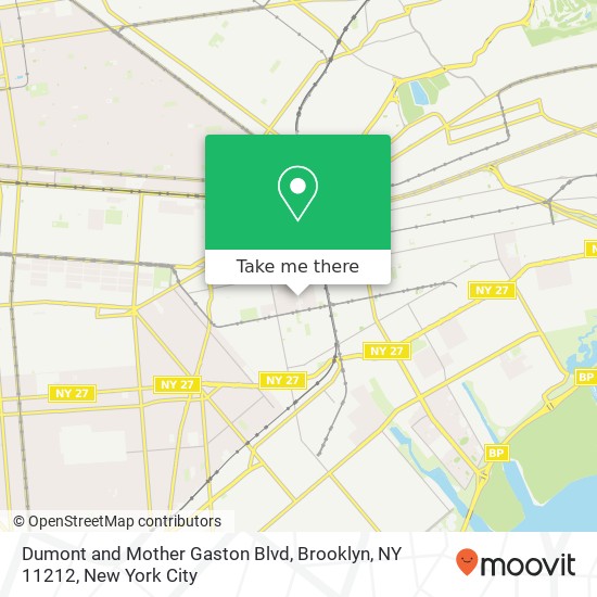 Dumont and Mother Gaston Blvd, Brooklyn, NY 11212 map