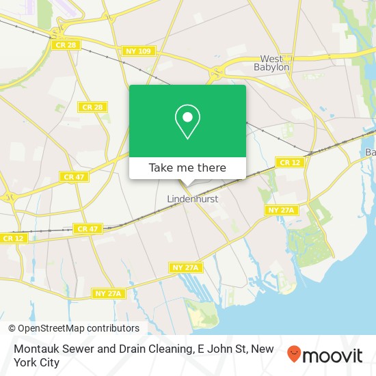 Mapa de Montauk Sewer and Drain Cleaning, E John St