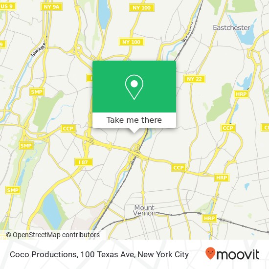 Coco Productions, 100 Texas Ave map