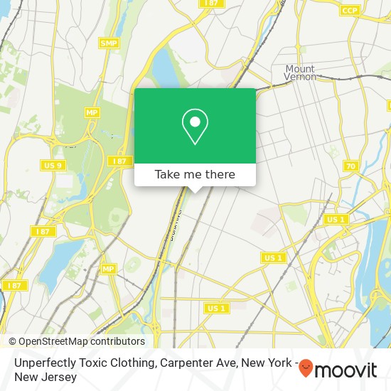 Mapa de Unperfectly Toxic Clothing, Carpenter Ave