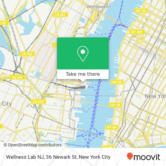 Mapa de Wellness Lab NJ, 36 Newark St