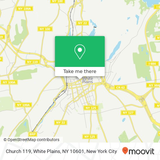 Mapa de Church 119, White Plains, NY 10601