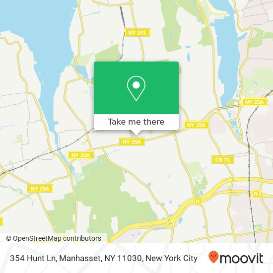 Mapa de 354 Hunt Ln, Manhasset, NY 11030