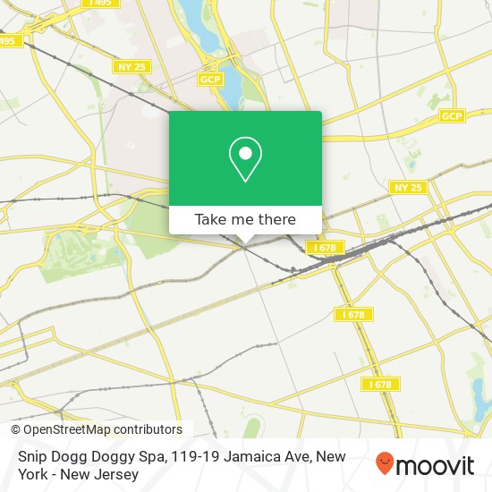 Mapa de Snip Dogg Doggy Spa, 119-19 Jamaica Ave
