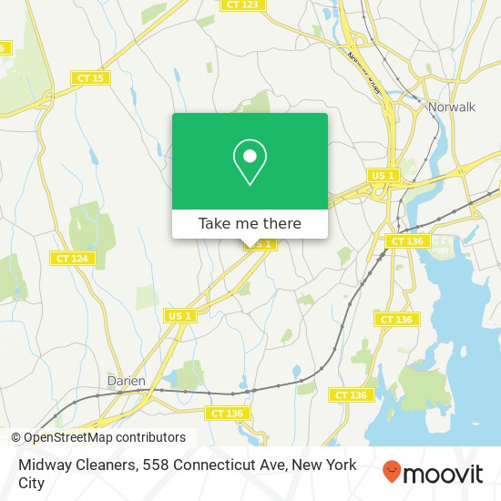 Mapa de Midway Cleaners, 558 Connecticut Ave