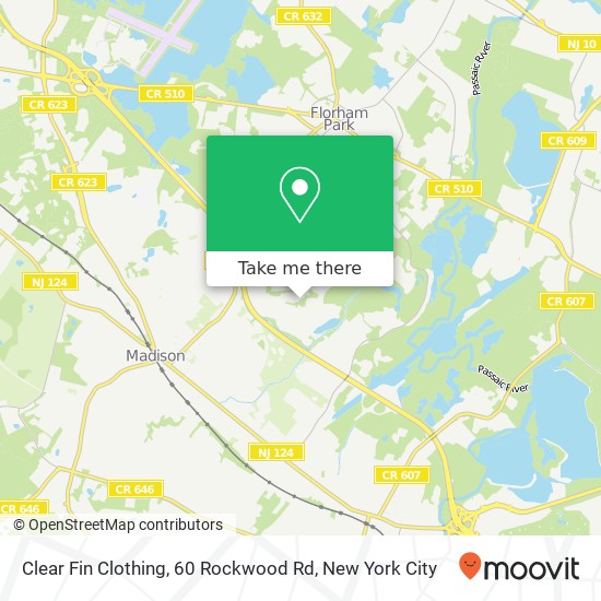 Mapa de Clear Fin Clothing, 60 Rockwood Rd