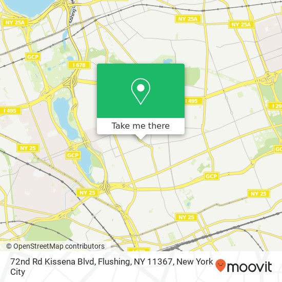 Mapa de 72nd Rd Kissena Blvd, Flushing, NY 11367